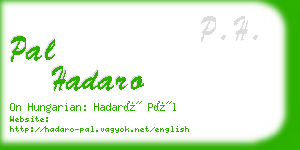 pal hadaro business card